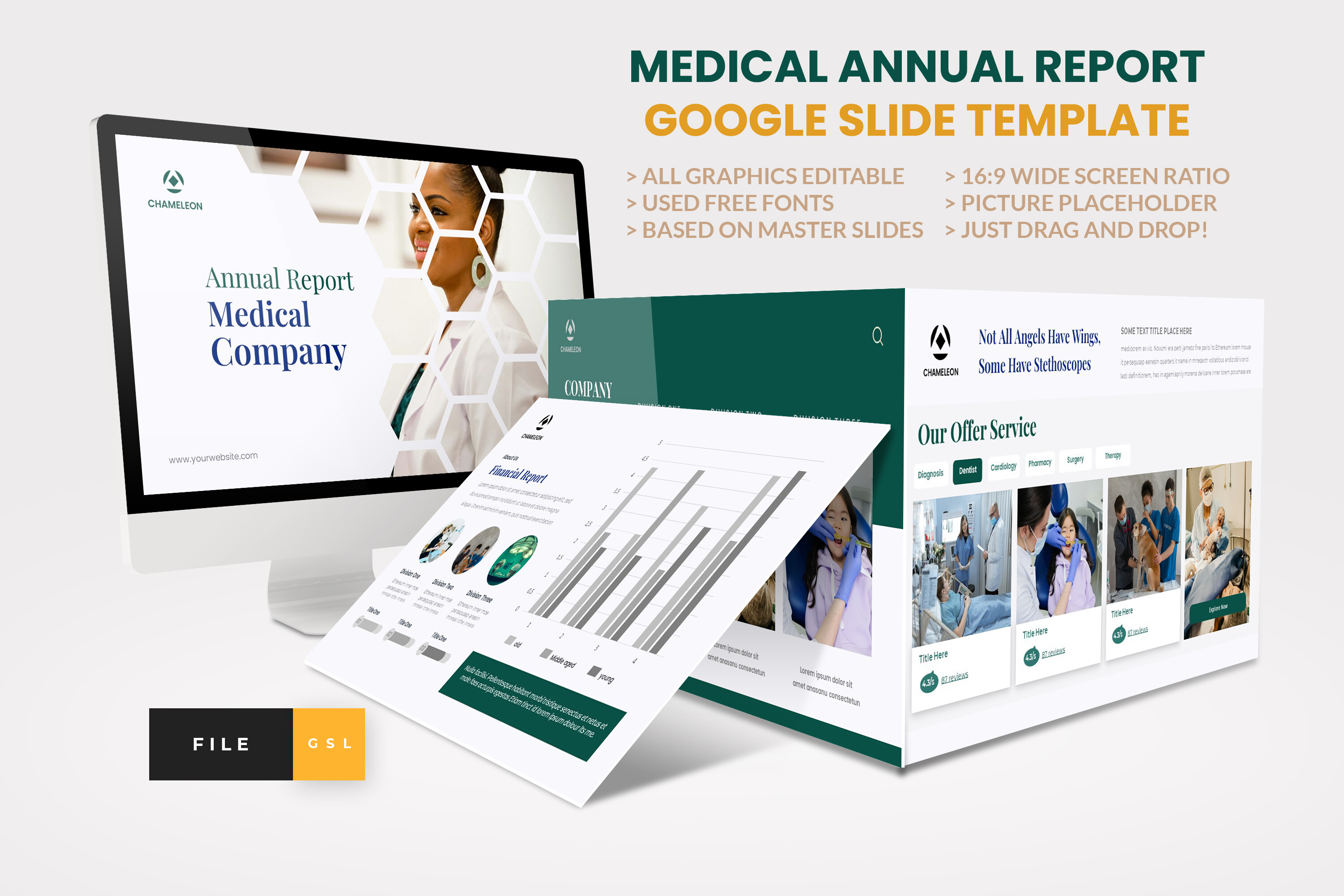 Medical Annual Report Google Slide Template