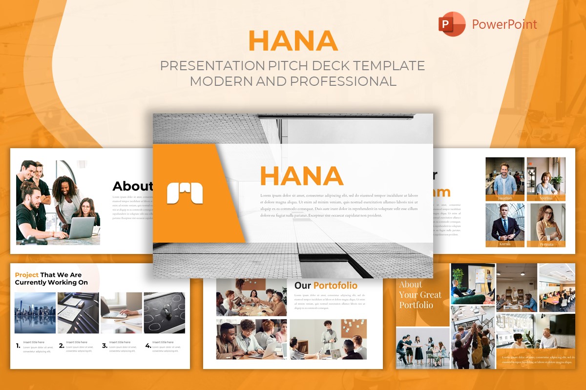 Pitch Deck PowerPoint Template Hana