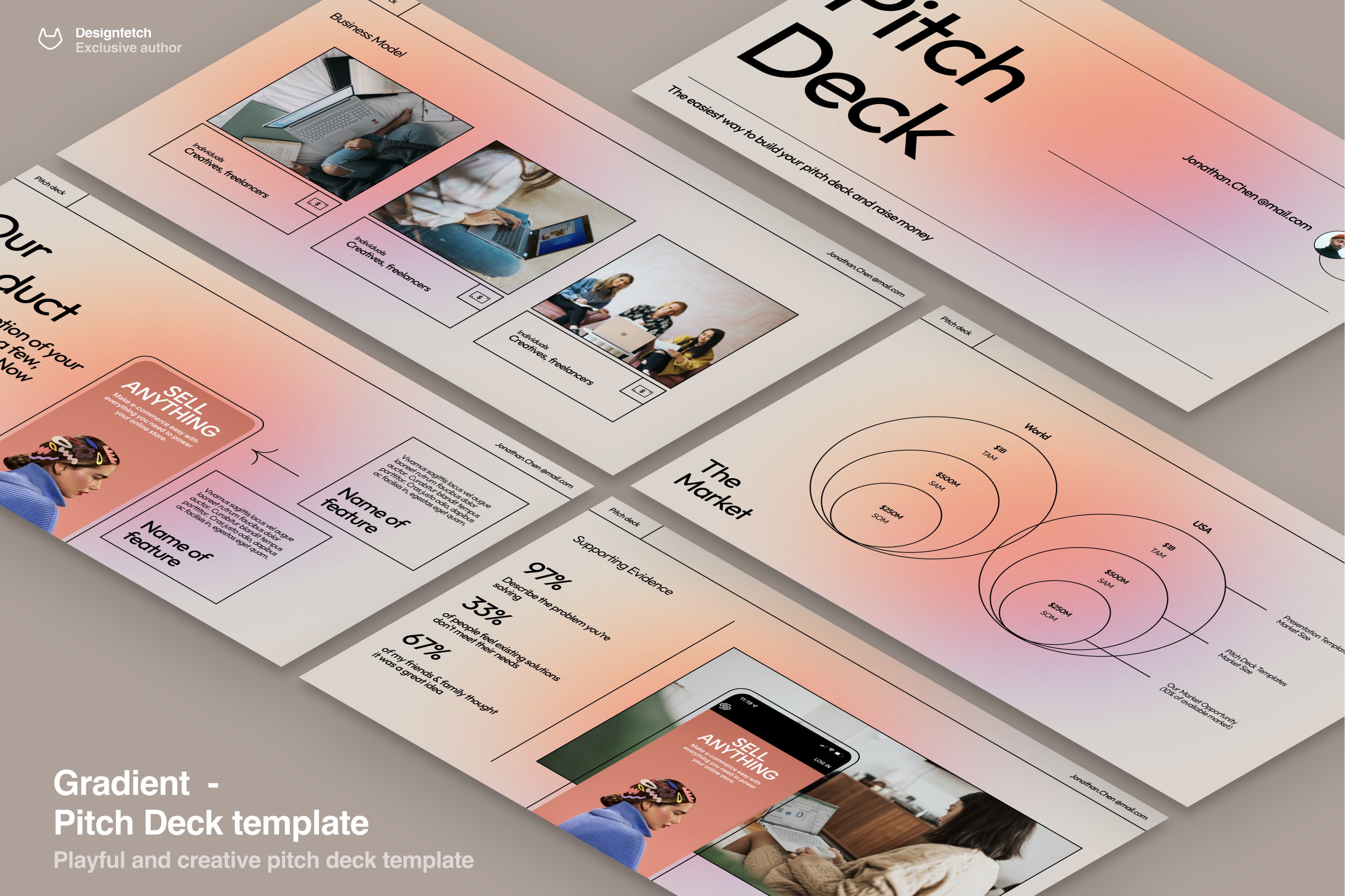 Gradient Pitch Deck Template