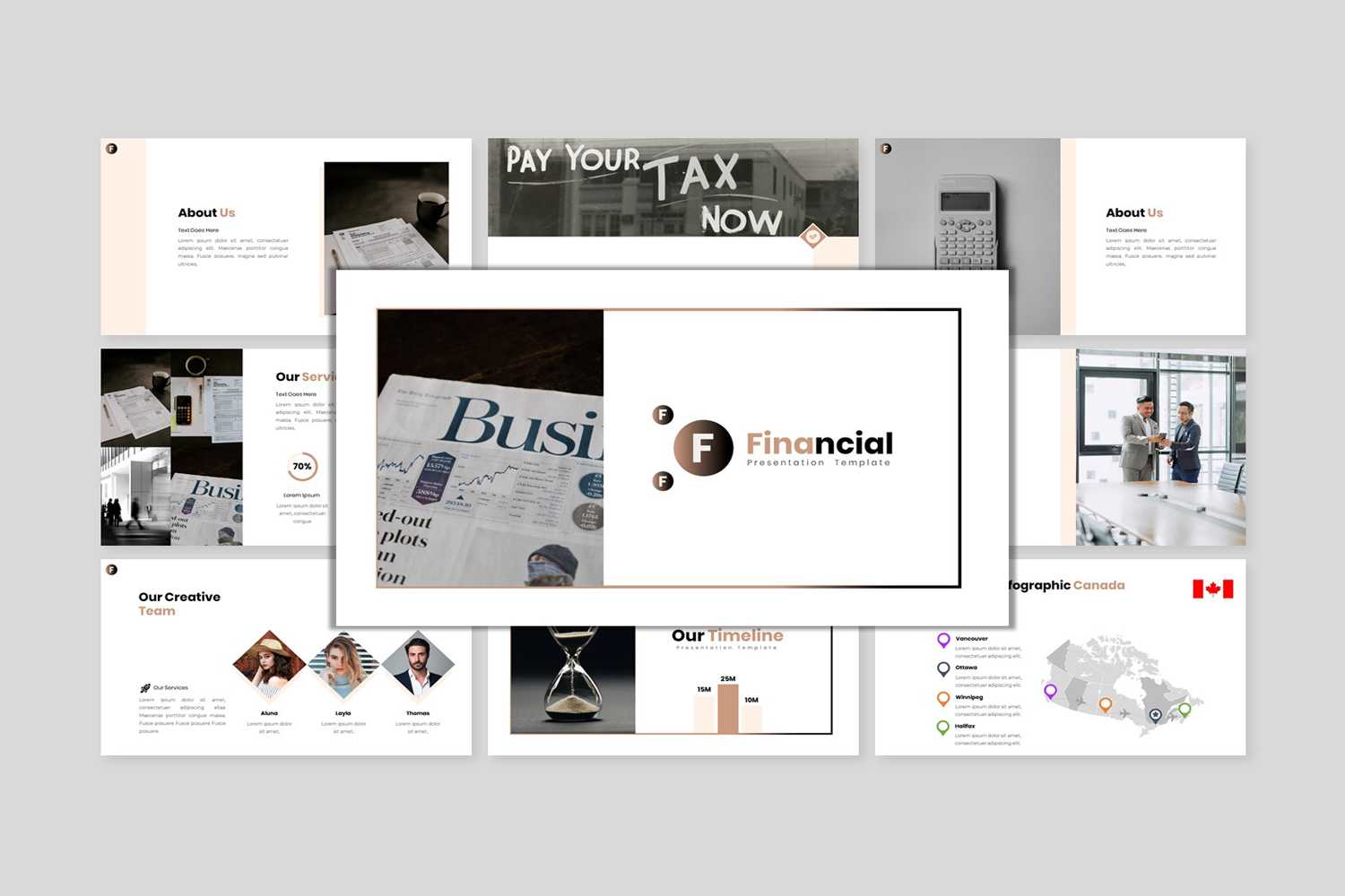 Financial Report PowerPoint Template