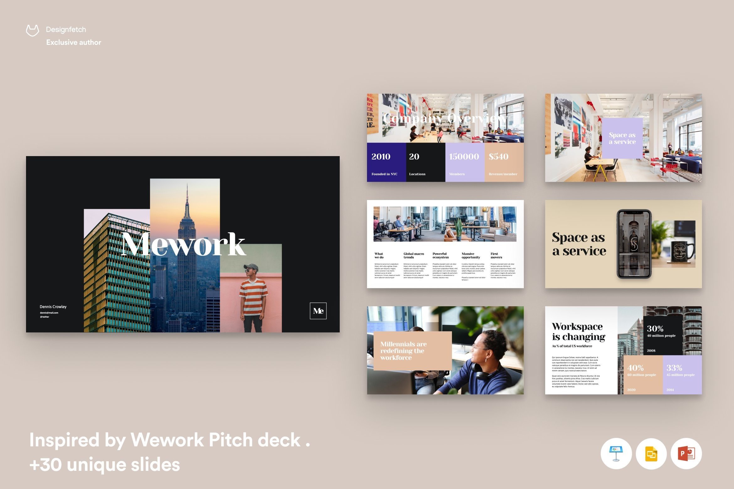 Wework Pitch Deck Template