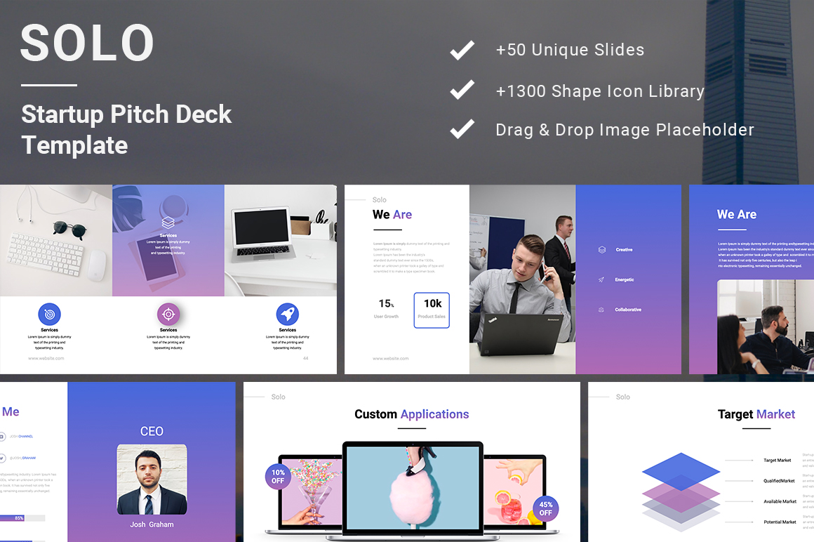 Solo Startup Pitch Deck Template