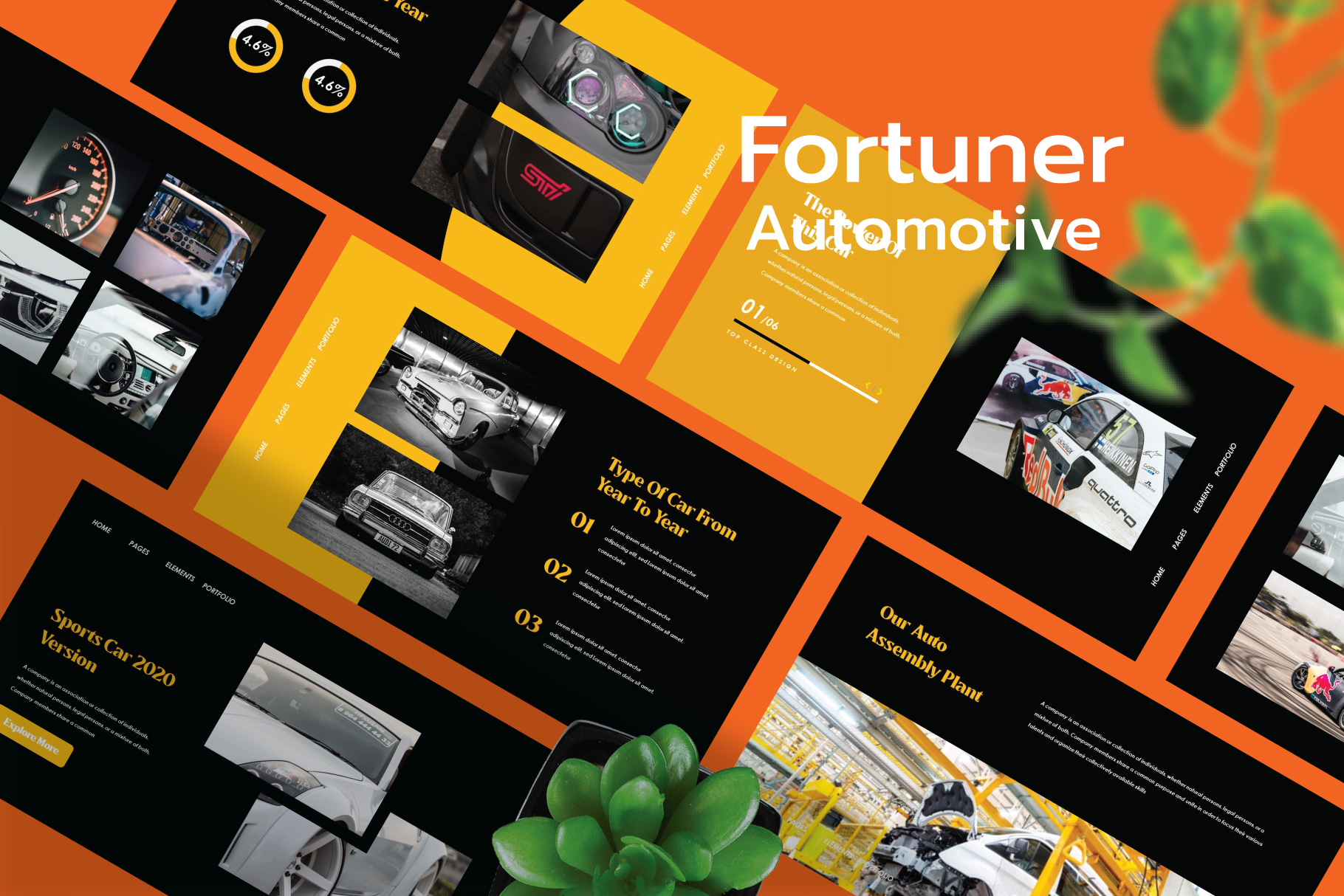 Fortuner Automotive Google Slide Template