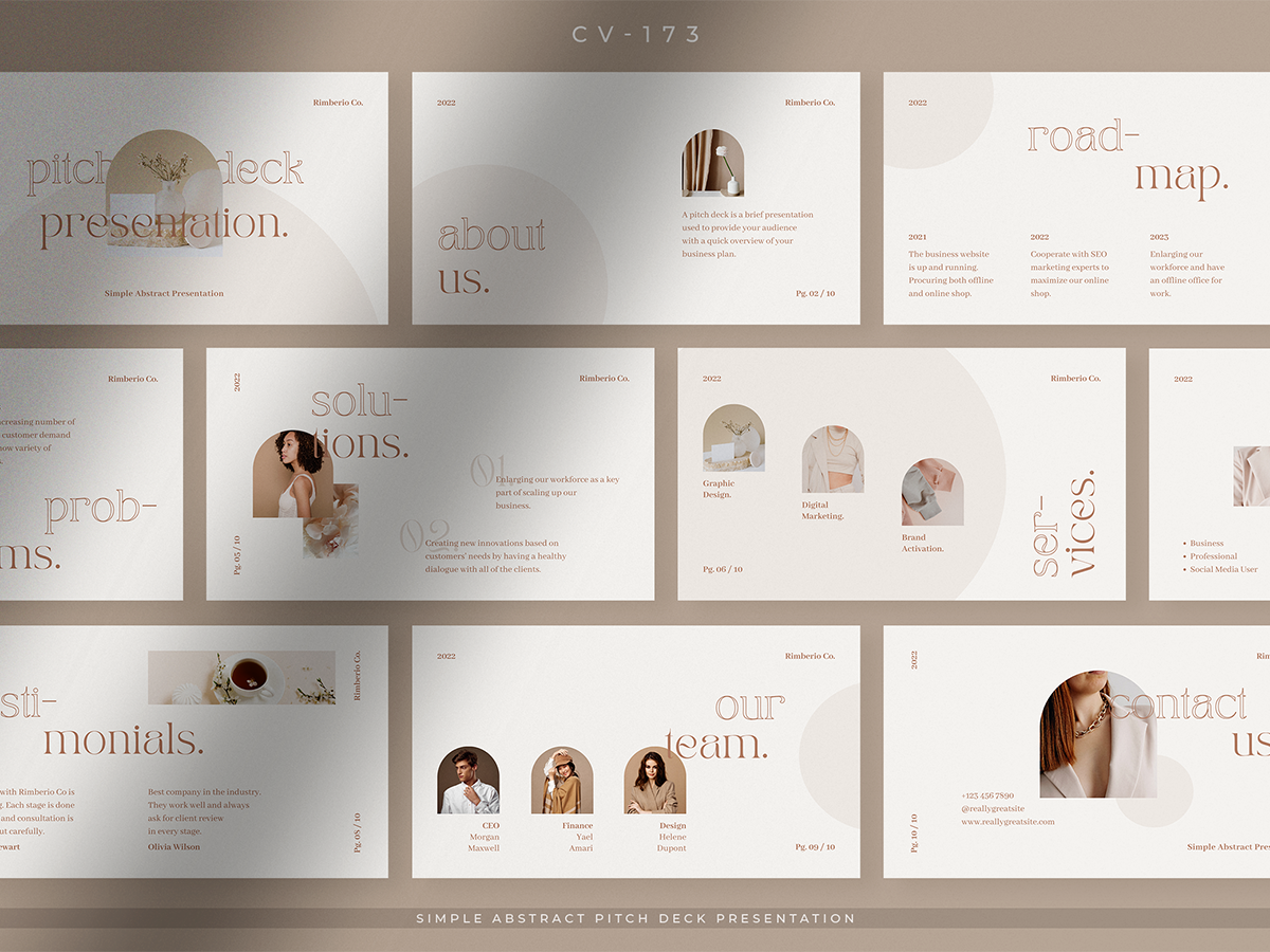 Elegant Pitch Deck Presentation Canva