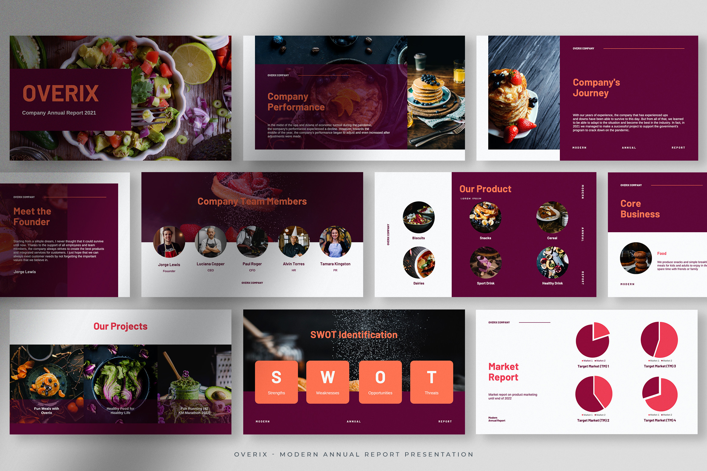 Wine Modern Annual Report Presentation