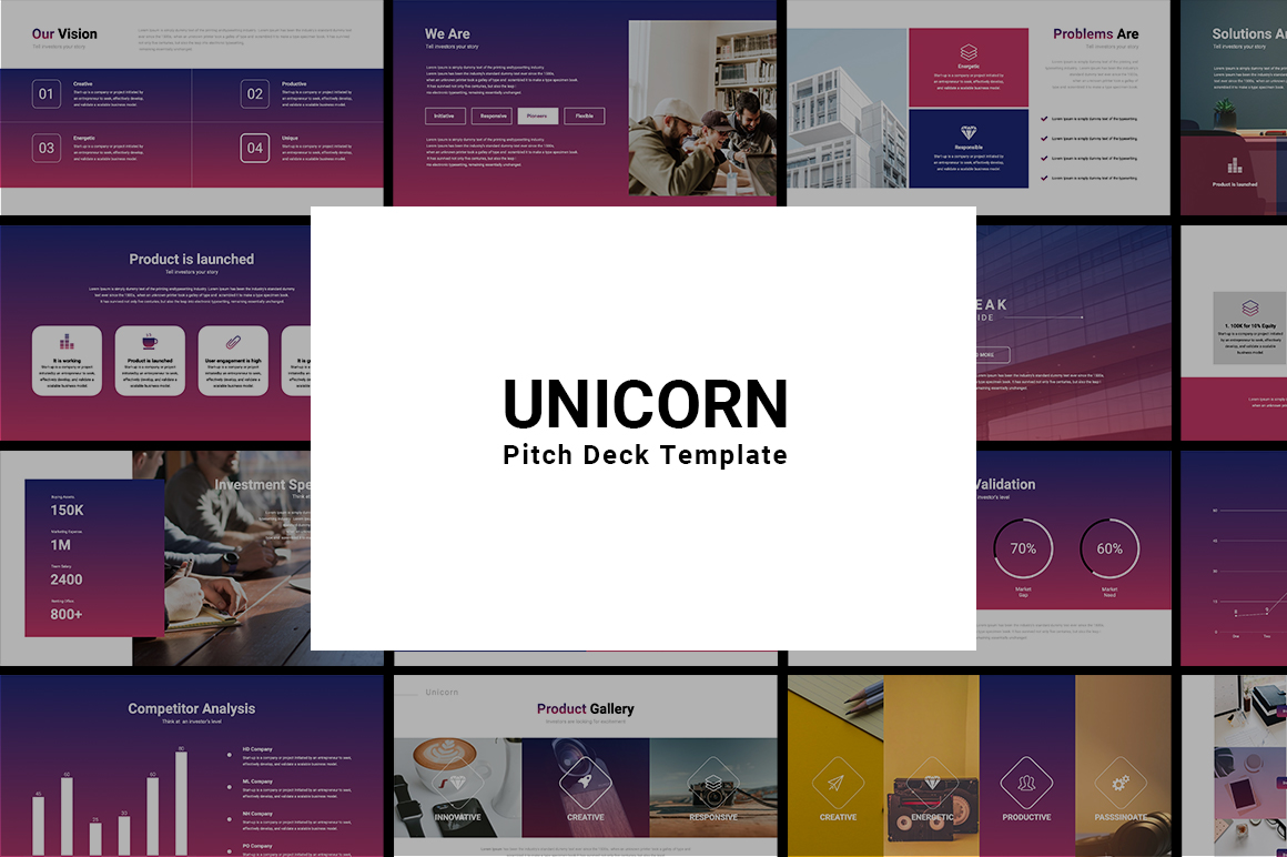 Unicorn Startup Pitch Deck Template