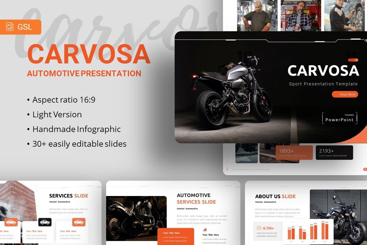 Carvosa Automotive Google Slides Template