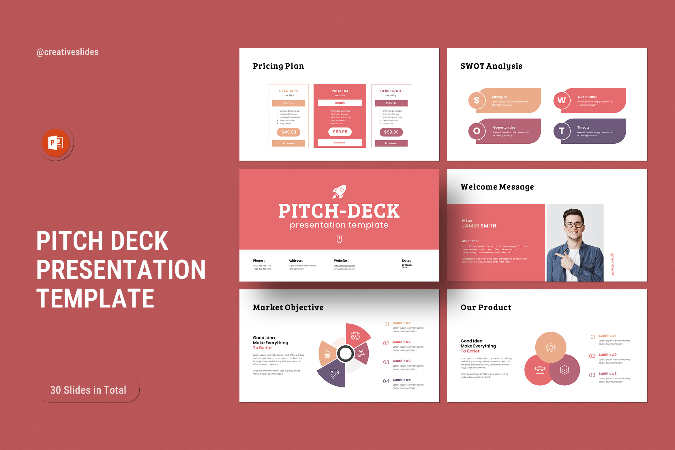 Professional Pitch Deck Presentation Template