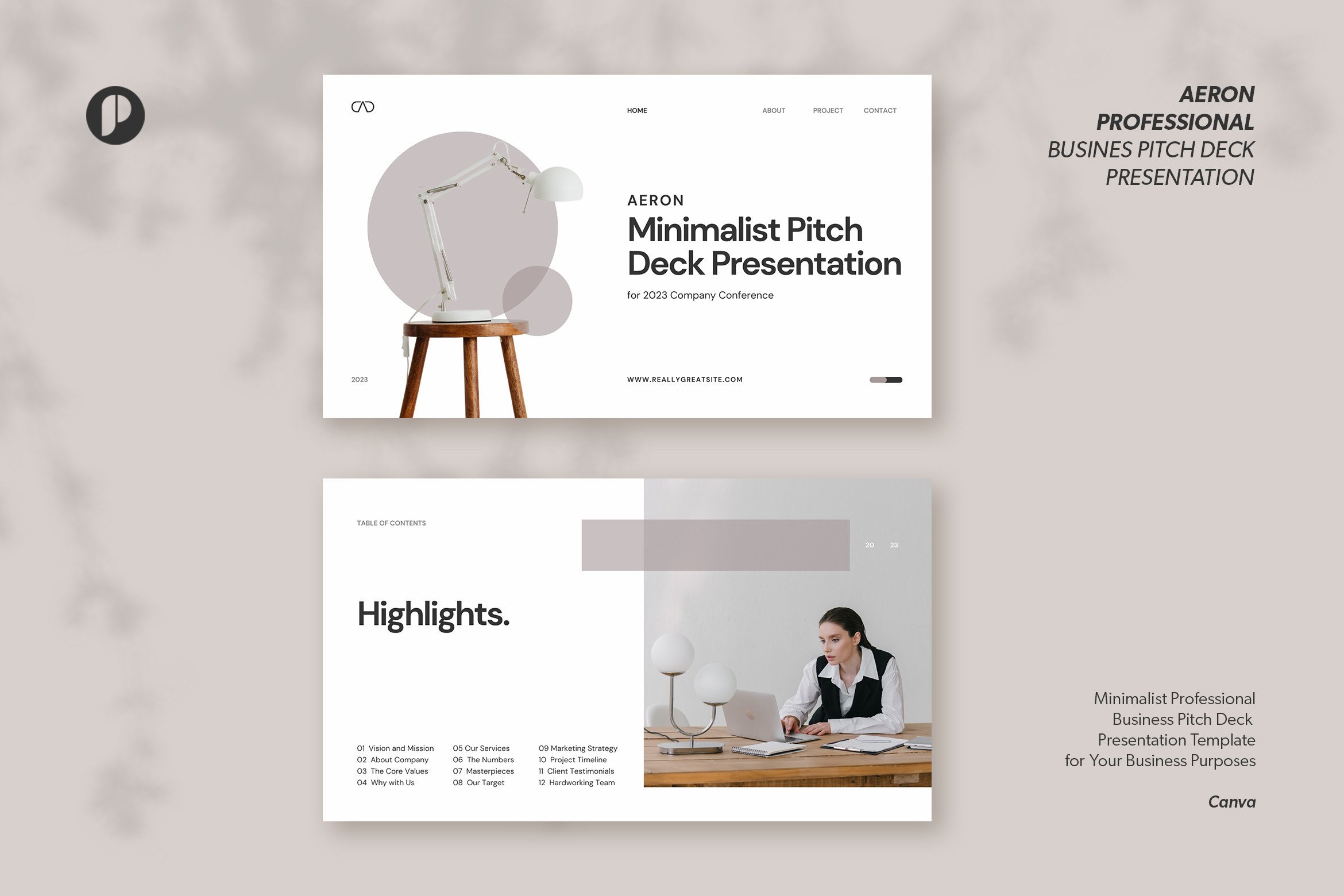 Modern Pitch Deck Presentation Canva