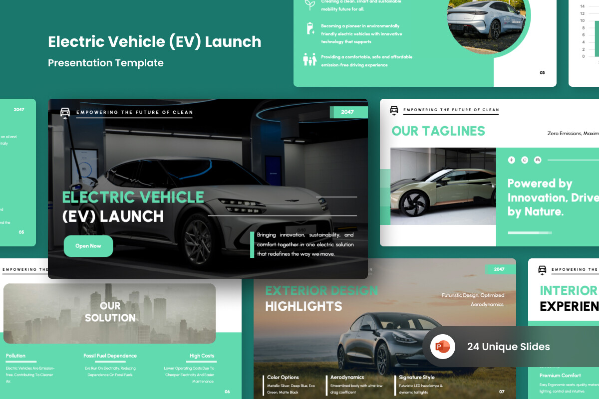 Electric Car Launch PowerPoint Template