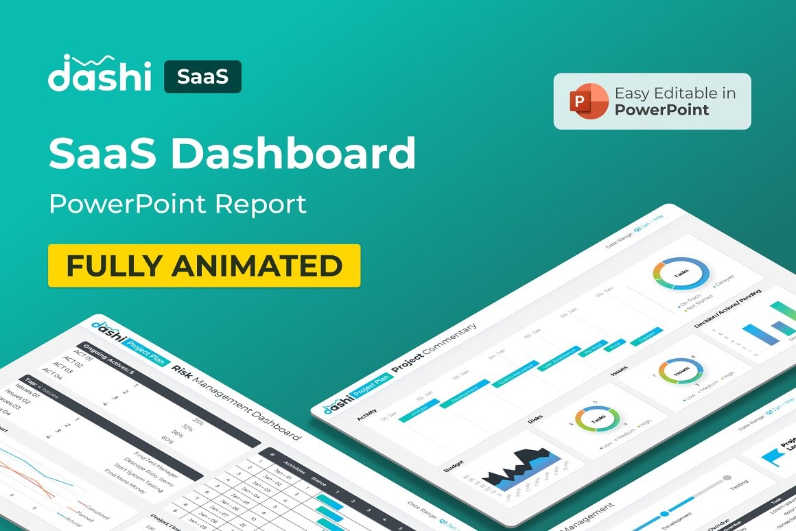 SaaS Dashboard Report Presentation Template