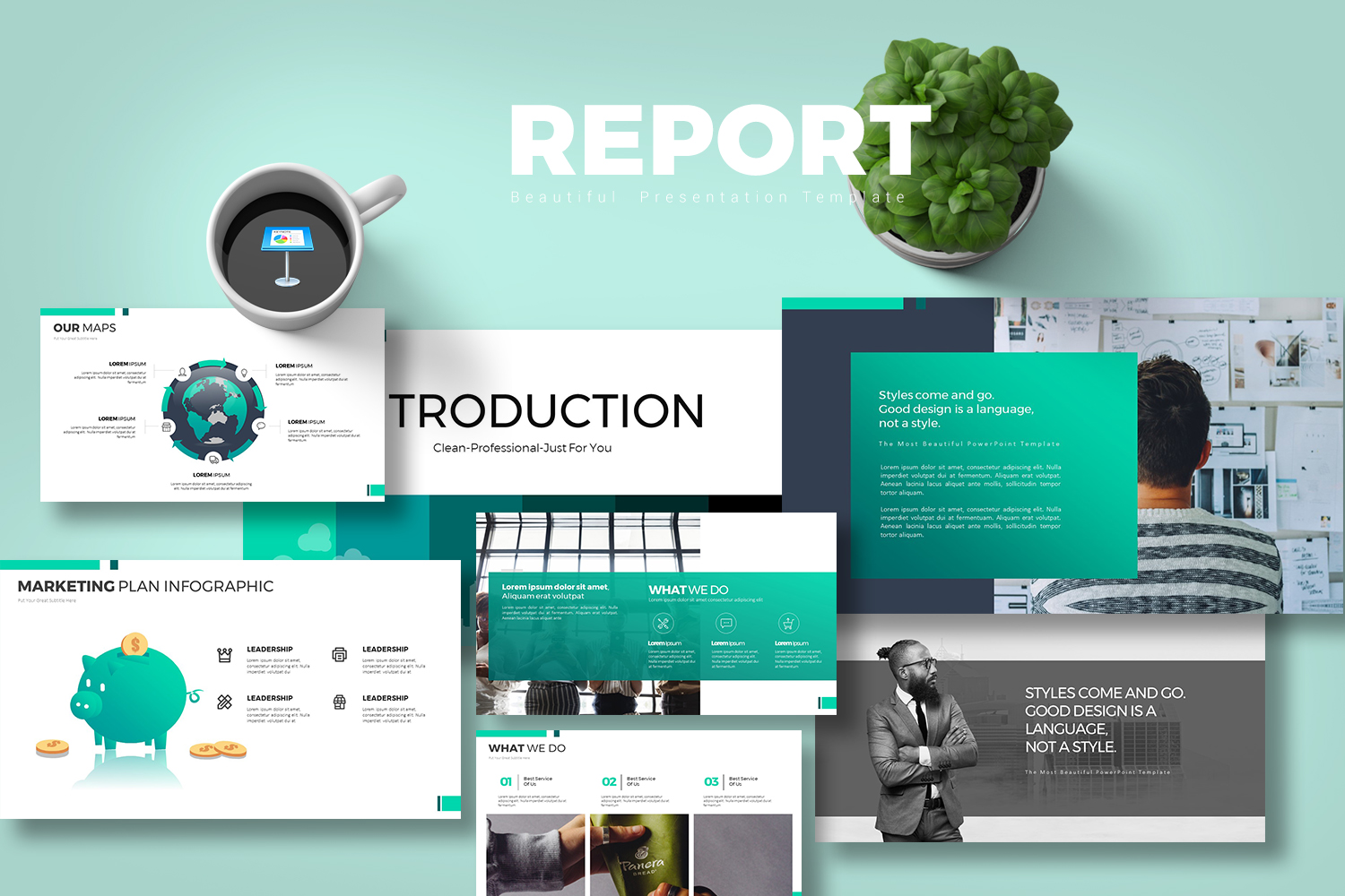 Versatile PowerPoint Template with 40 Unique Slides