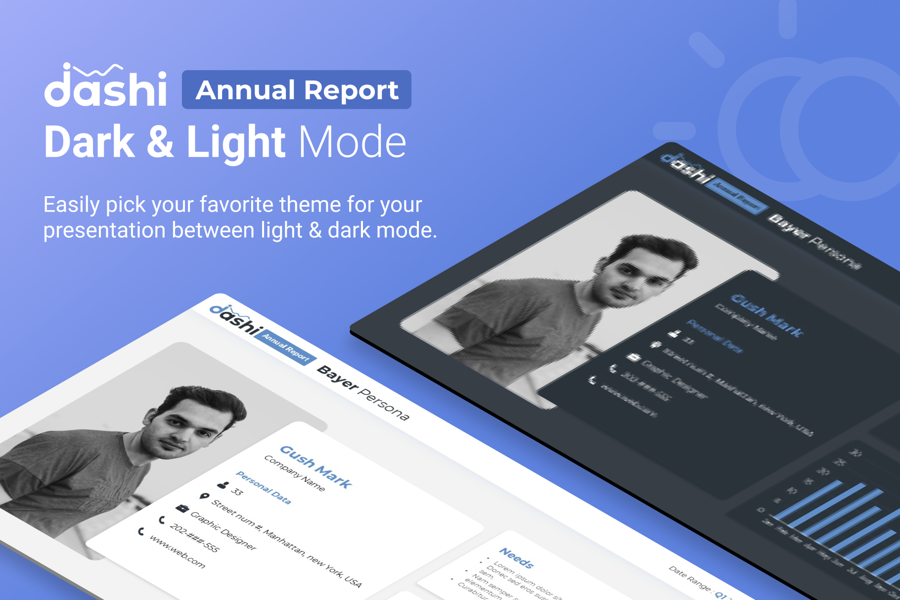 Annual Report Dashboard Presentation Template