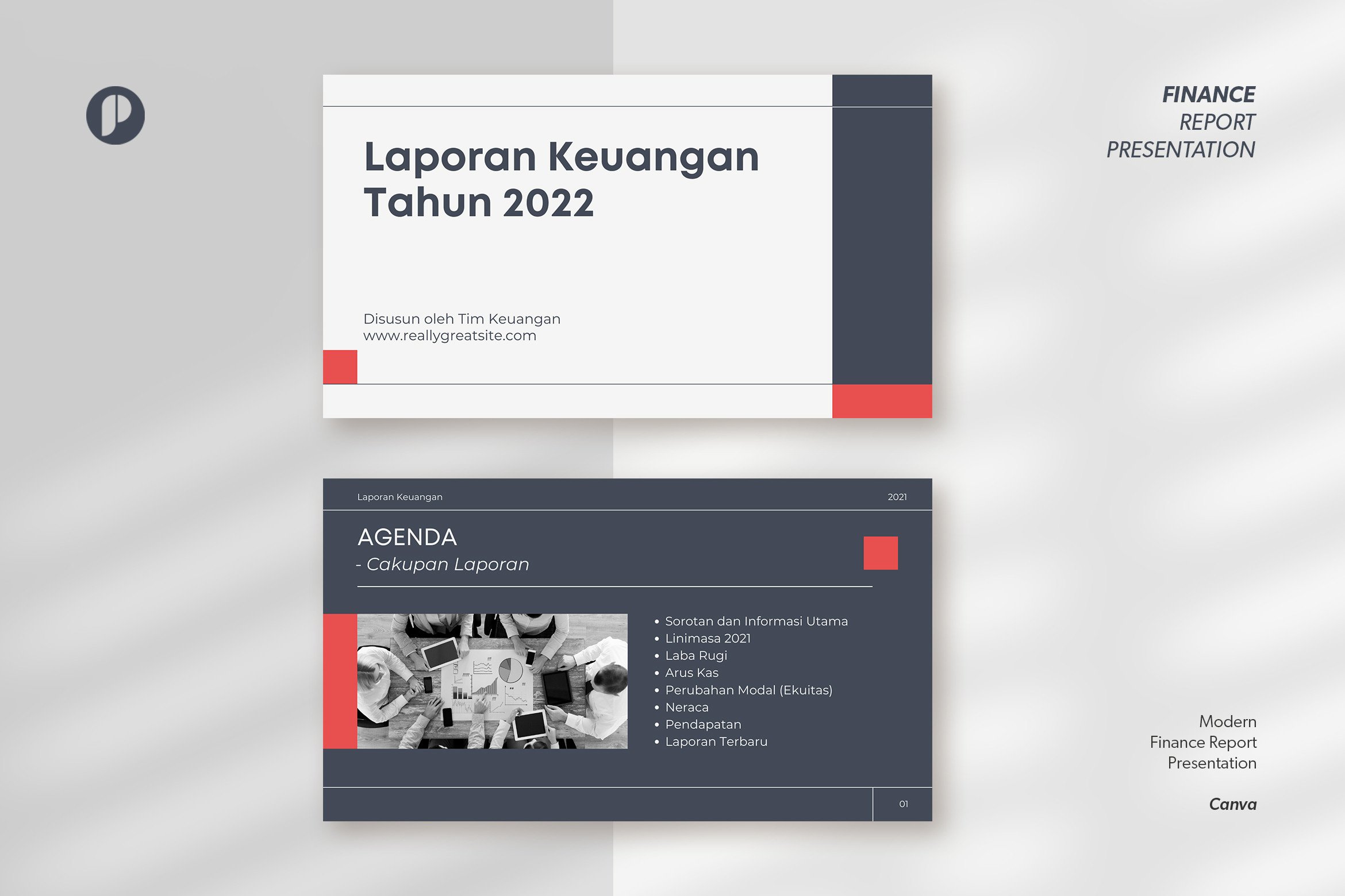 Financial Report Presentation Template