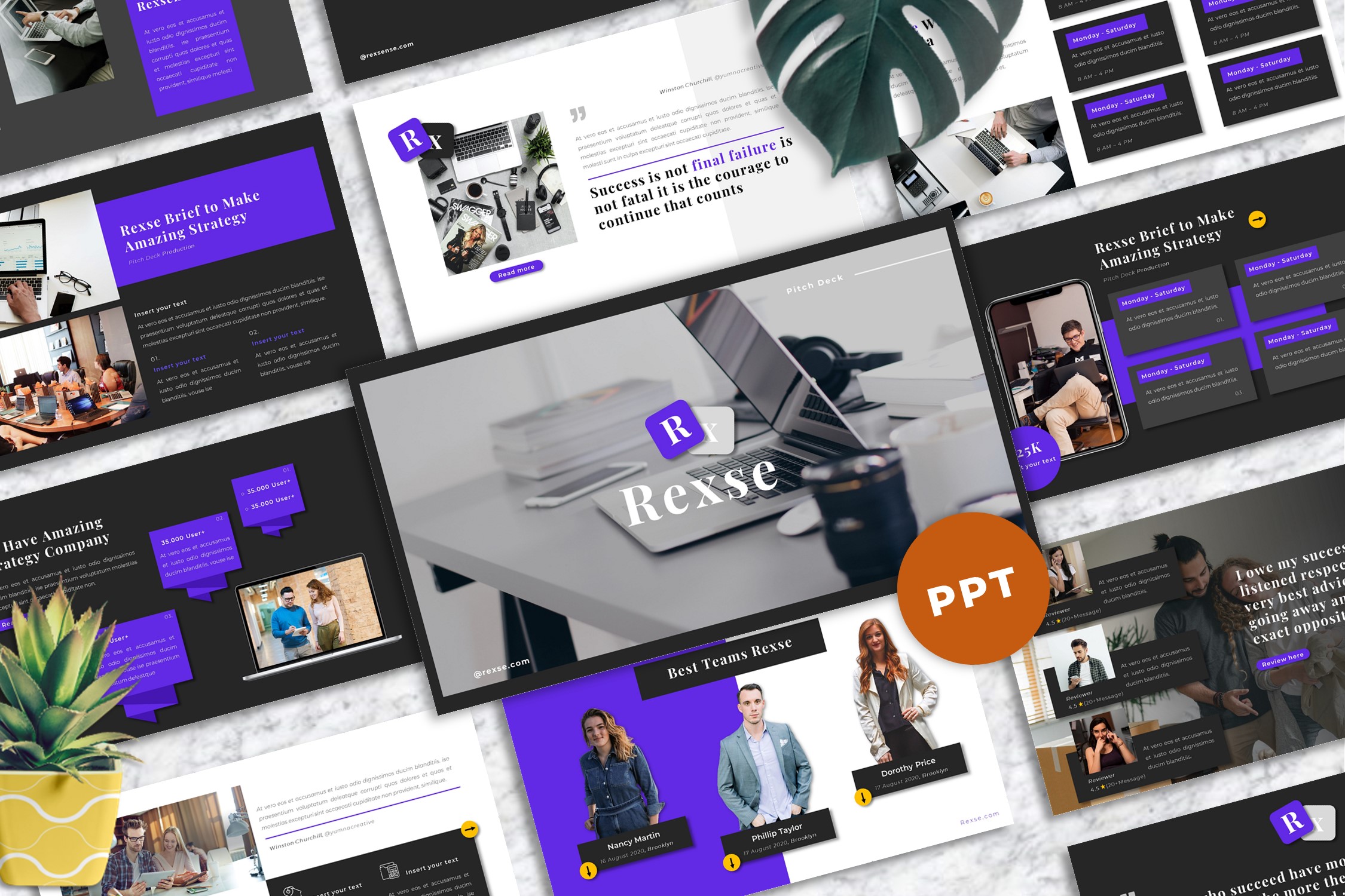 Rexse Pitch Deck Powerpoint Template