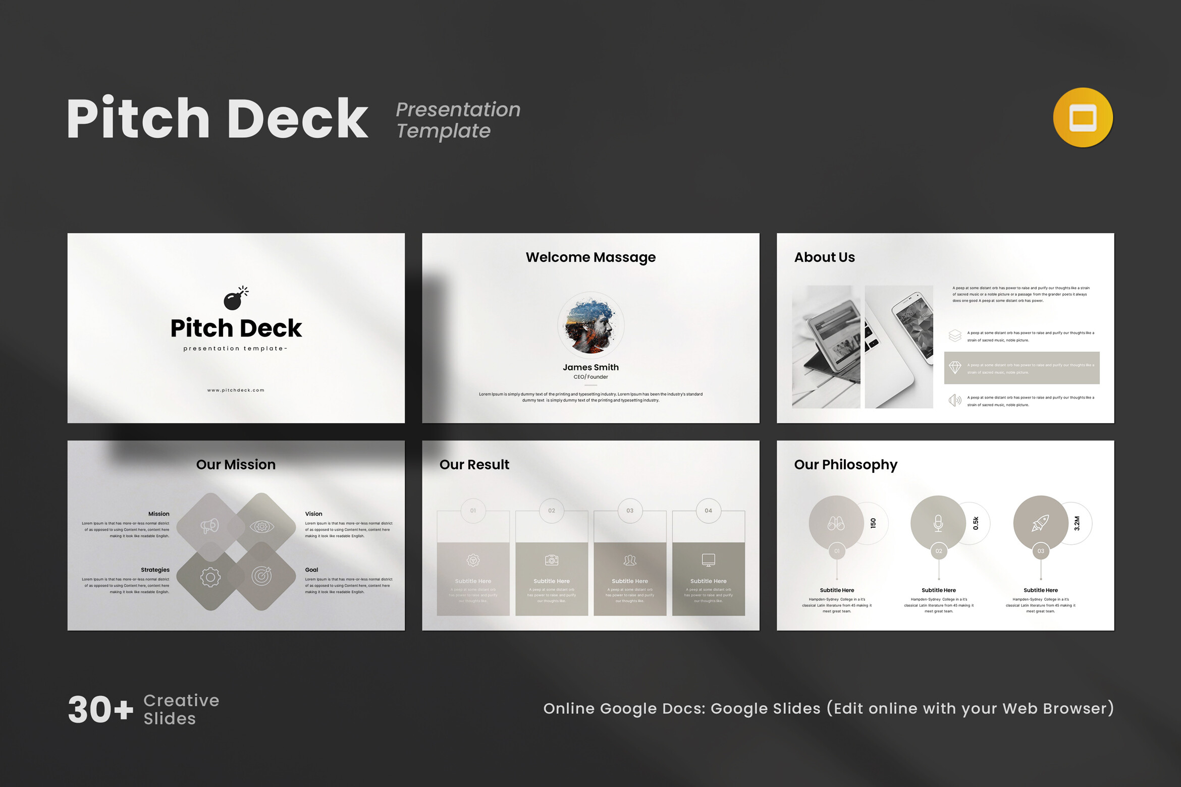 Pitch Deck Presentation Template for Google Slides