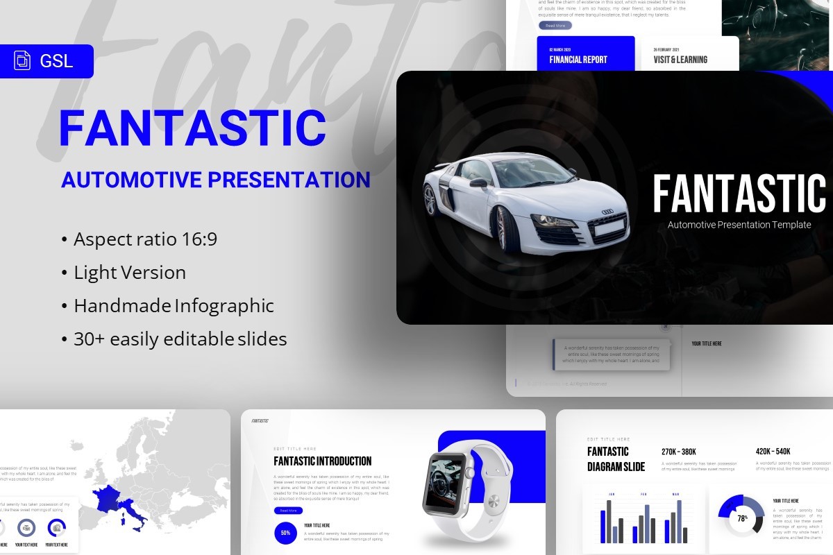 Fantastic Automotive Google Slides Template
