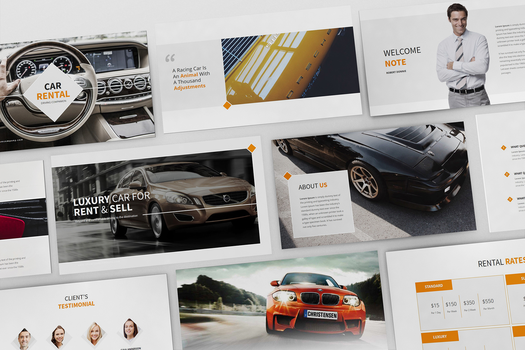 Cars Rental and Sell Powerpoint Template