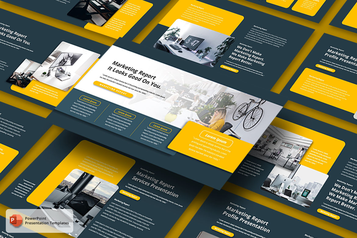 Marketing Report PowerPoint Template
