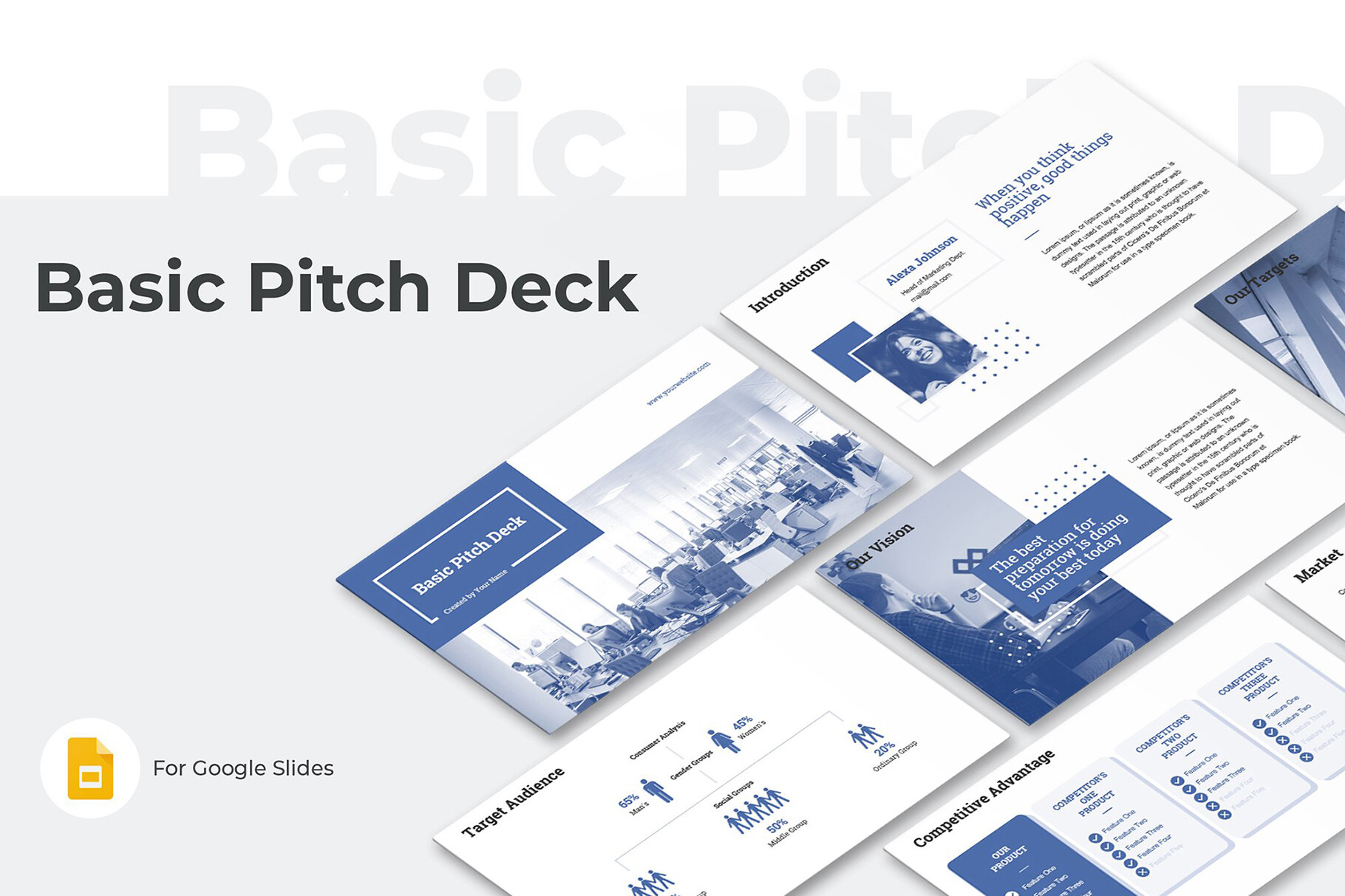 Basic Pitch Deck Google Slides Template