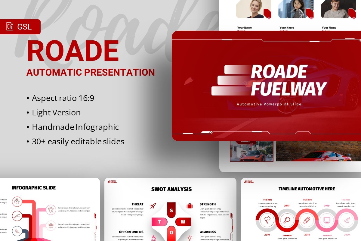 Roade Fuelway Automotive Google Slides Template